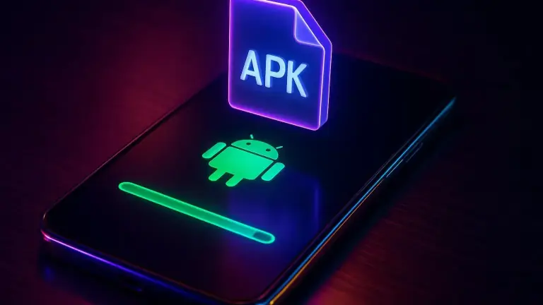 Installing the TK95 Android app from the APK file on a smartphone